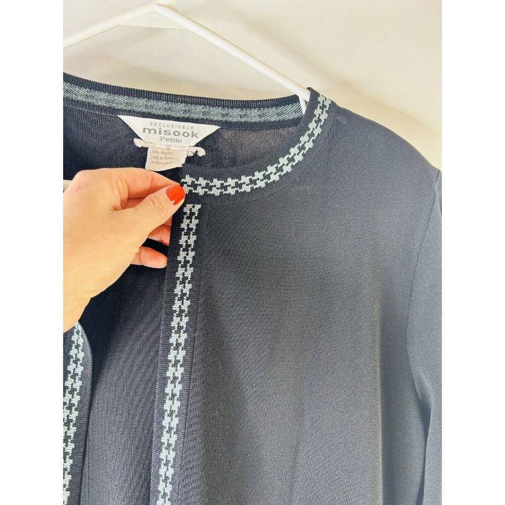 Misook Acrylic Knit Color Block Blazer Jacket - image 2